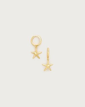 J.Crew Starfish Huggie Hoop Earrings - White