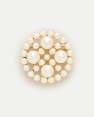 J.Crew Circular Brooch - Natural