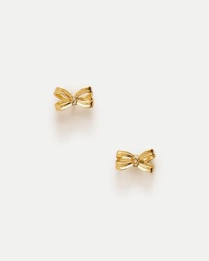 J.Crew Bow Stud Earrings - White