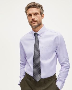 J.Crew Slim Bowery Performance Stretch Oxford Shirt With Button-Down Collar - Blue