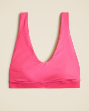 J.Crew Cloudstretch V-Neck Sports Bra - Pink