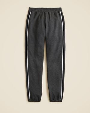 J.Crew Scuba-Knit Jogger Pant With Velvet Trim - Black