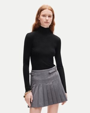 J.Crew Ribbed Merino Turtleneck Sweater - Black