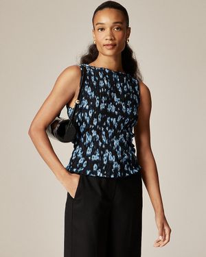 J.Crew Smocked Shell Tank Top - Blue
