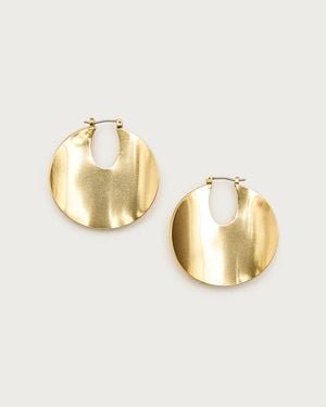 J.Crew Disc Hoop Earrings - Metallic