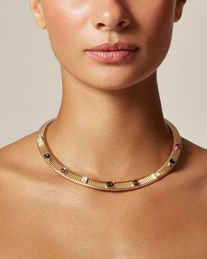J.Crew Stone Snake Chain Necklace - Brown