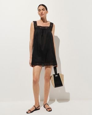 J.Crew Lace-Trim Mini Beach Dress - Black