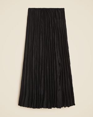 J.Crew Pleated Drawstring Maxi Skirt - Black