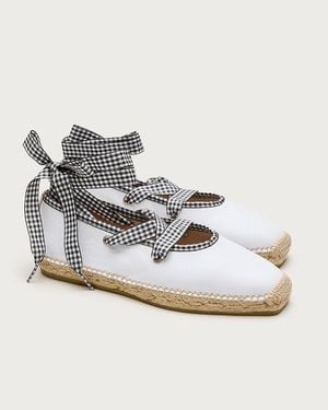 J.Crew Made-In-Spain Sophie Lace-Up Espadrilles - Metallic