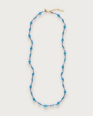 J.Crew Sea Glass Beaded Necklace - Blue