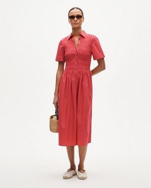 J.Crew Elsie Shirt-Dress - Red