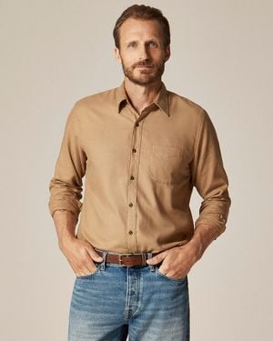 J.Crew Cotton-Cashmere Blend Shirt - Blue