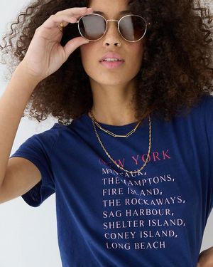 J.Crew "New York" Crewneck T-Shirt" - Blue