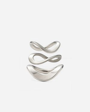 J.Crew Lady Raia Rings Set - White