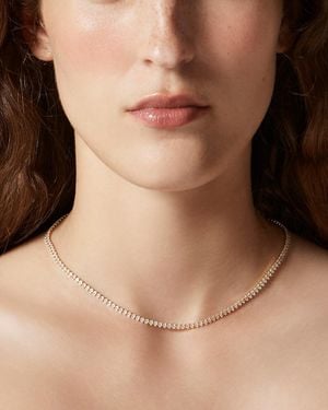 J.Crew Teardrop Cubic Zirconia Bezel-Set Tennis Necklace - Natural
