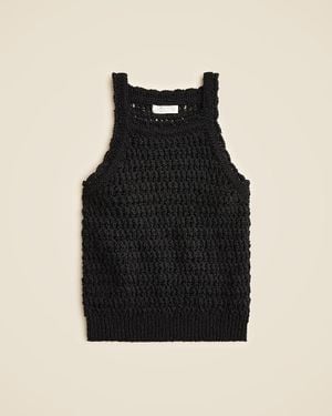 J.Crew Montauk Crochet Tank Top - Black