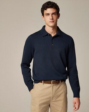 J.Crew Heritage Cotton Sweater-Polo - Blue