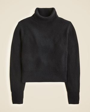 J.Crew Ribbed Cashmere Turtleneck Sweater - Black