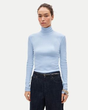 J.Crew Perfect Rib Turtleneck - Blue