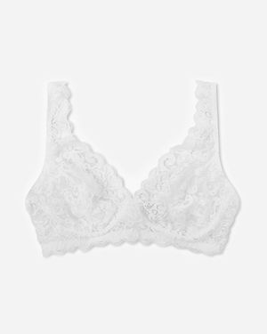 J.Crew Hanro Luxury Moments Lace Soft Cup Bra - White