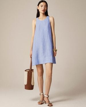 J.Crew Tall Maxine Button-Back Dress - Blue