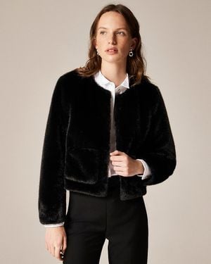 J.Crew Faux-Fur Lady Jacket - Black
