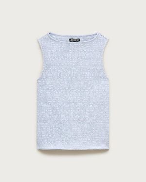 J.Crew Smocked Shell Tank Top - Blue