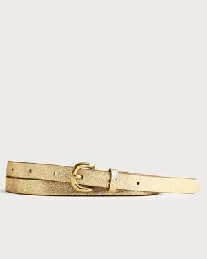 J.Crew Skinny Metallic Italian Leather Belt
