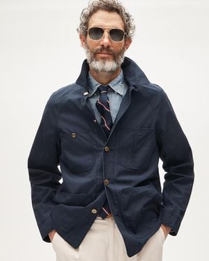 J.Crew Wallace & Barnes Lightweight Cotton Chore Jacket - Blue