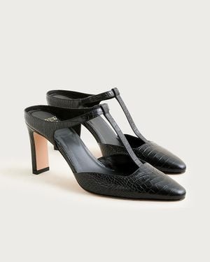 J.Crew Made-In-Italy T-Strap Pumps - Black