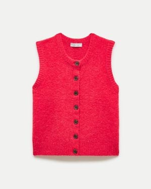J.Crew Button-Front Vest - Pink