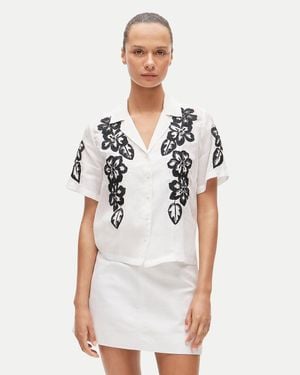 J.Crew Short-Sleeve Button-Up Top - White