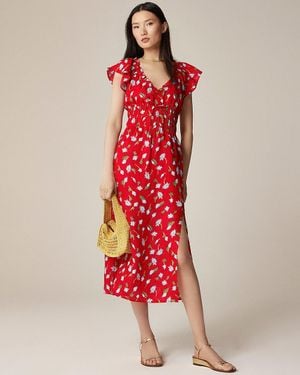 J.Crew Tall Palermo Dress - Red