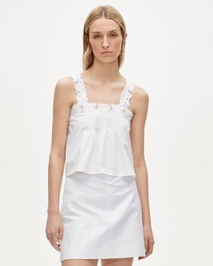 J.Crew Lace-Trim Tank Top - White