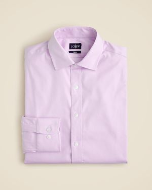 J.Crew Bowery Performance Stretch Dress Shirt With Spread Collar - Pink