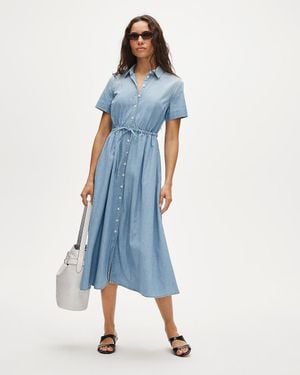 J.Crew Petite Cerise Shirt-Dress - Blue