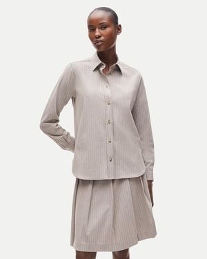 J.Crew Jules Classic-Fit Button-Up Shirt - Gray
