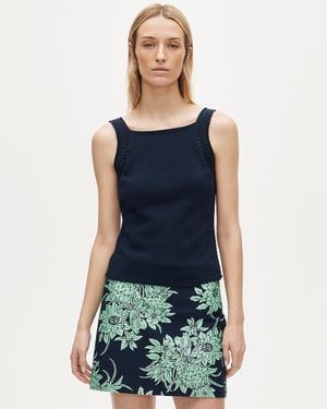 J.Crew Crochet Sweater-Tank - Blue