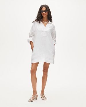 J.Crew Tall V-Neck Popover Dress - White