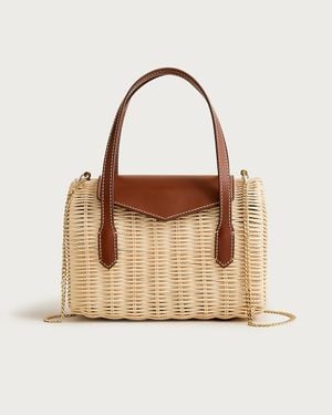 J.Crew Small Rattan Top-Handle Bag - Brown