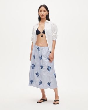 J.Crew Beckett Midi Skirt - Blue