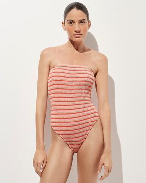 J.Crew Gemma Bandeau Scrunchie One-Piece - Pink