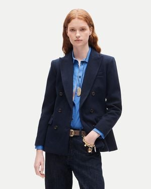J.Crew Slim-Fit Double-Breasted Blazer - Blue