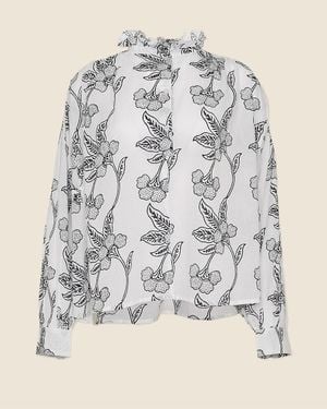 J.Crew Sz Blockprints Kali Top - Gray