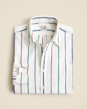 J.Crew Slim Secret Wash Cotton Poplin Shirt With Point Collar - Multicolor