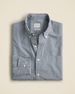 J.Crew Secret Wash Cotton Poplin Shirt In Patchwork - Blue
