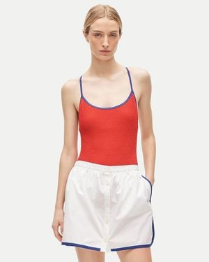 J.Crew Dolphin-Hem Mini Skirt - Red