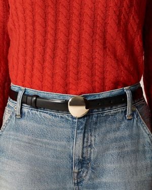 J.Crew Skinny Disc Belt - Red