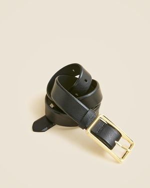 J.Crew Italian Leather Rectangle Belt - Black