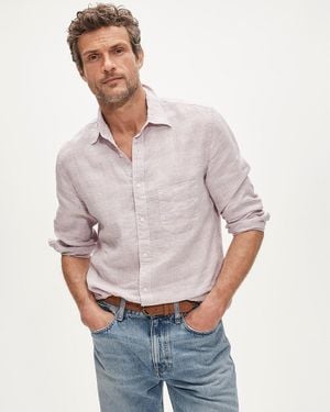 J.Crew Linen Point-Collar Shirt - Gray